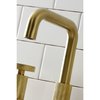 Kingston Brass Widespread Bathroom Faucet with Push PopUp, Brushed Brass KS1417RKX